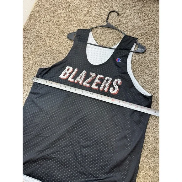 Vintage Champion Black Blazers reversible to white Jersey Size XL 90s Rare - Picture 8 of 9